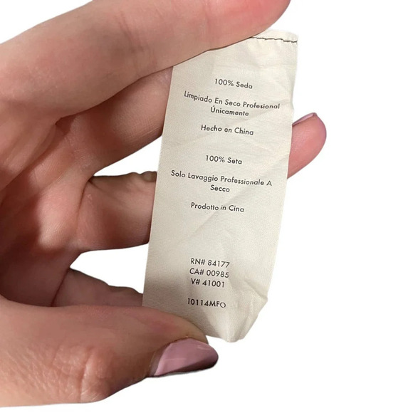 Diane Von Furstenberg Green Blue Floral Button-Up Long Sleeve Silk Top Size XS - Picture 8 of 8